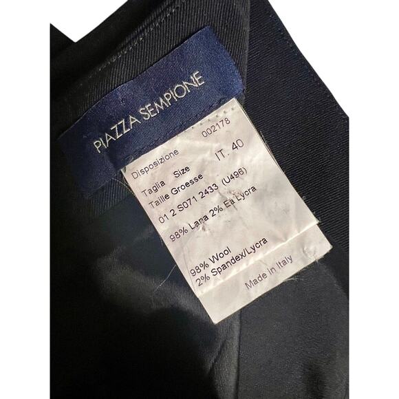 PIAZZA SEMPIONE Italy Black Wool Blend A Line Skirt Size 40 Small 4 - Picture 2 of 8